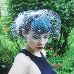 Birdcage veil. Ivory Dotty.