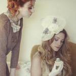 White lace bunny ears headb..
