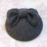 Grey Bow Cocktail Hat.