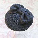 Grey Bow Cocktail Hat.