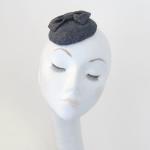 Grey Bow Cocktail Hat.