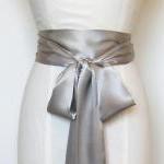 Taupe satin bridal shah.