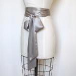 Taupe satin bridal shah.