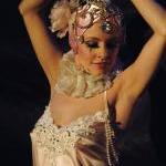 Ivory organza pierette neck..