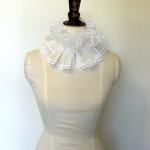 Ivory organza pierette neck..