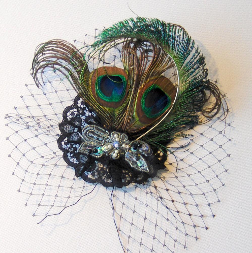 Peacock Feather Fascinator.