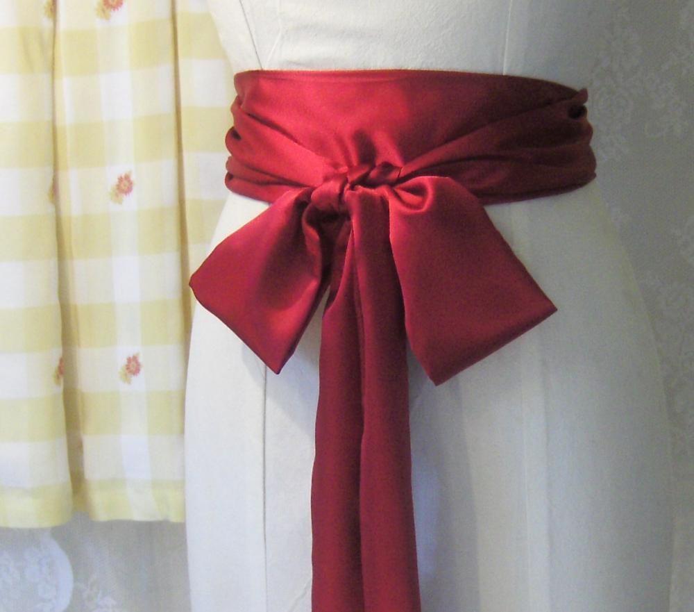 Satin Sash Ruby Red.
