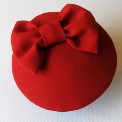 Red cocktail hat.