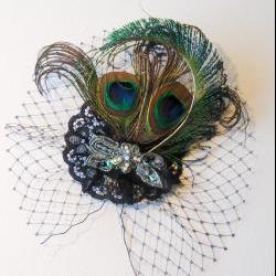 Peacock Feather Fascinator.