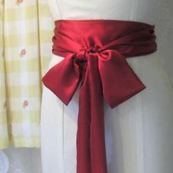 Satin Sash Ruby Red.